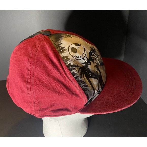 Nightmare Before Christmas Jack Skellington Hat Red Adjustable Cap Disney Parks - Picture 2 of 5